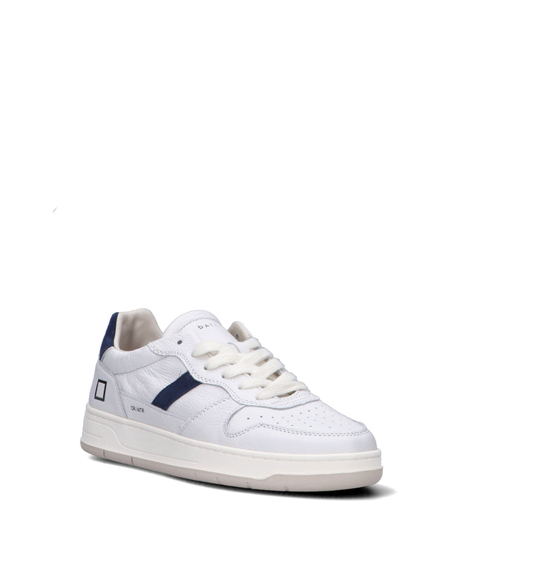 D.A.T.E. Sneaker uomo bianca/blu in pelle