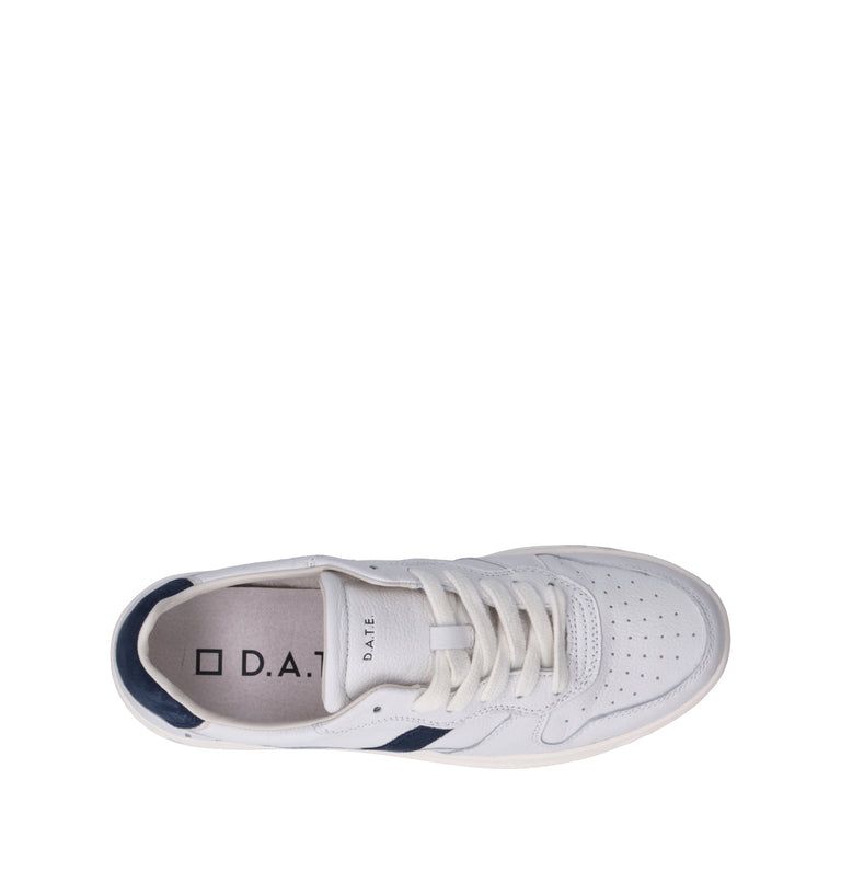 D.A.T.E. Sneaker uomo bianca/blu in pelle