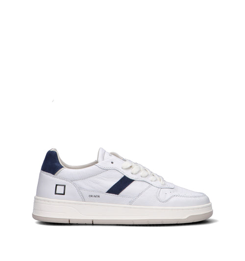 D.A.T.E. Sneaker uomo bianca/blu in pelle