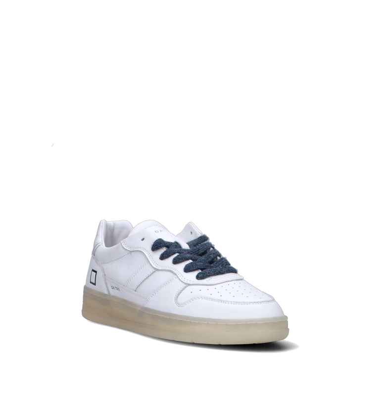 D.A.T.E. Sneaker uomo bianca in pelle