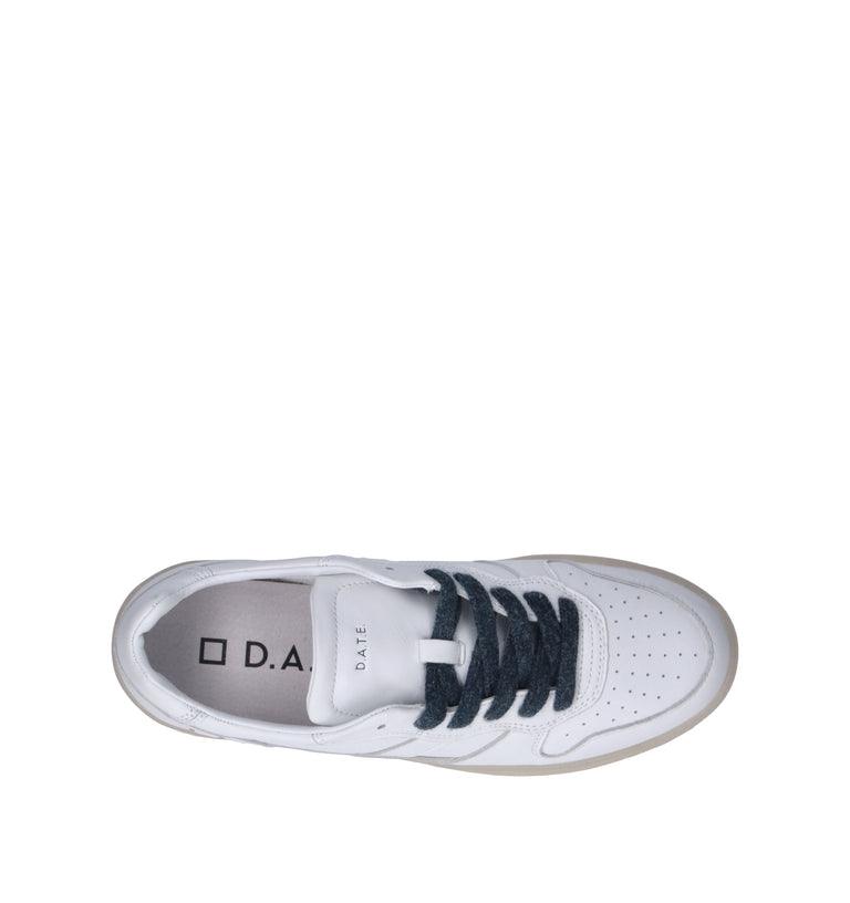 D.A.T.E. Sneaker uomo bianca in pelle