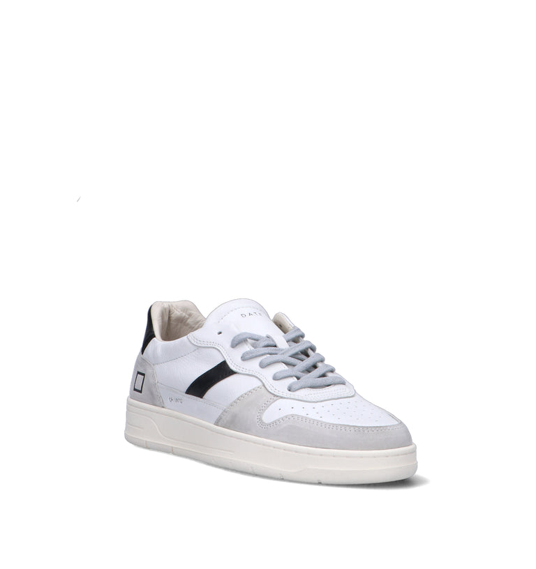 D.A.T.E. Sneaker uomo bianca/nera in pelle