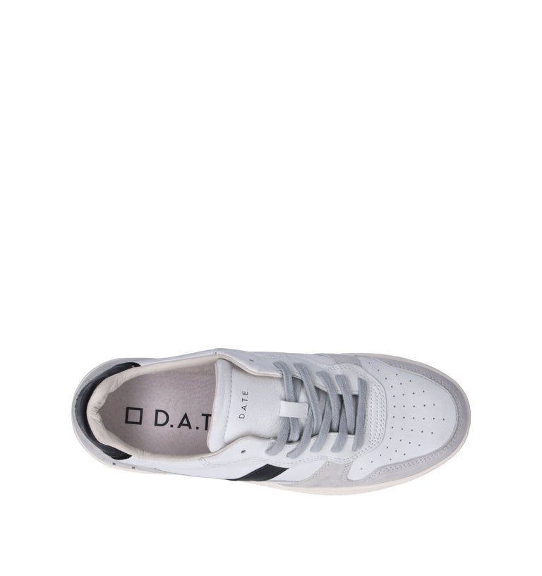 D.A.T.E. Sneaker uomo bianca/nera in pelle