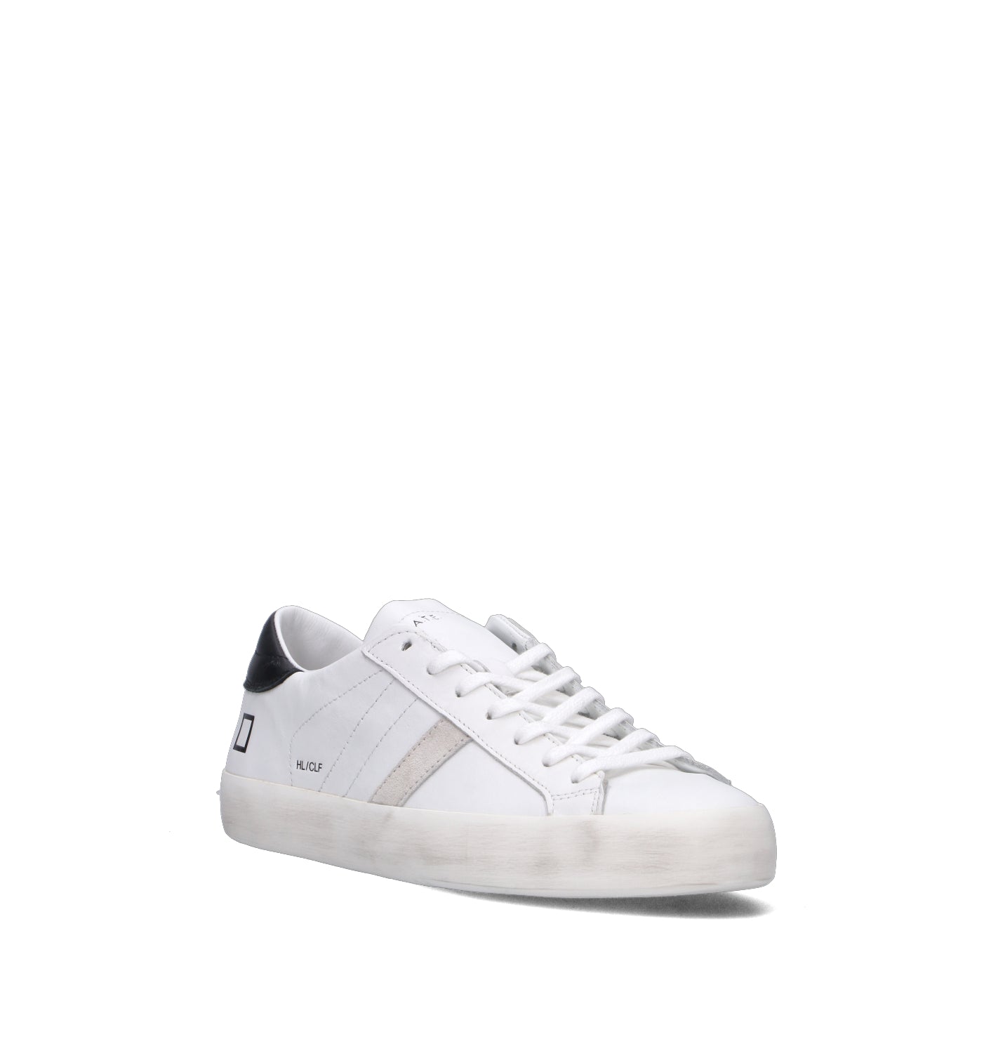 D.A.T.E. Sneaker uomo bianca/nera in pelle