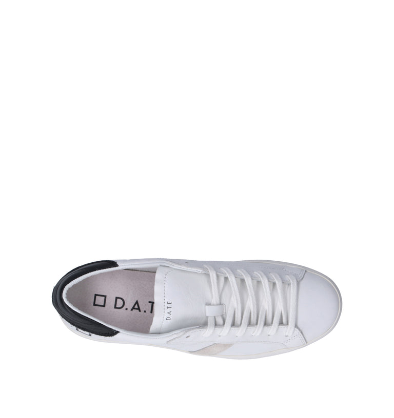 D.A.T.E. Sneaker uomo bianca/nera in pelle