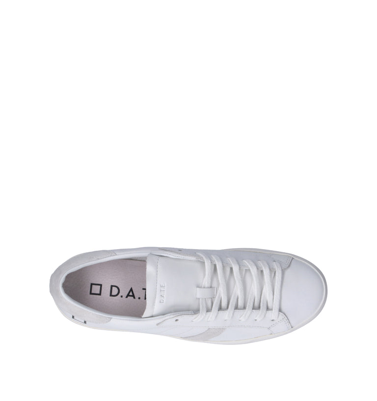 D.A.T.E. Sneaker uomo bianca in pelle
