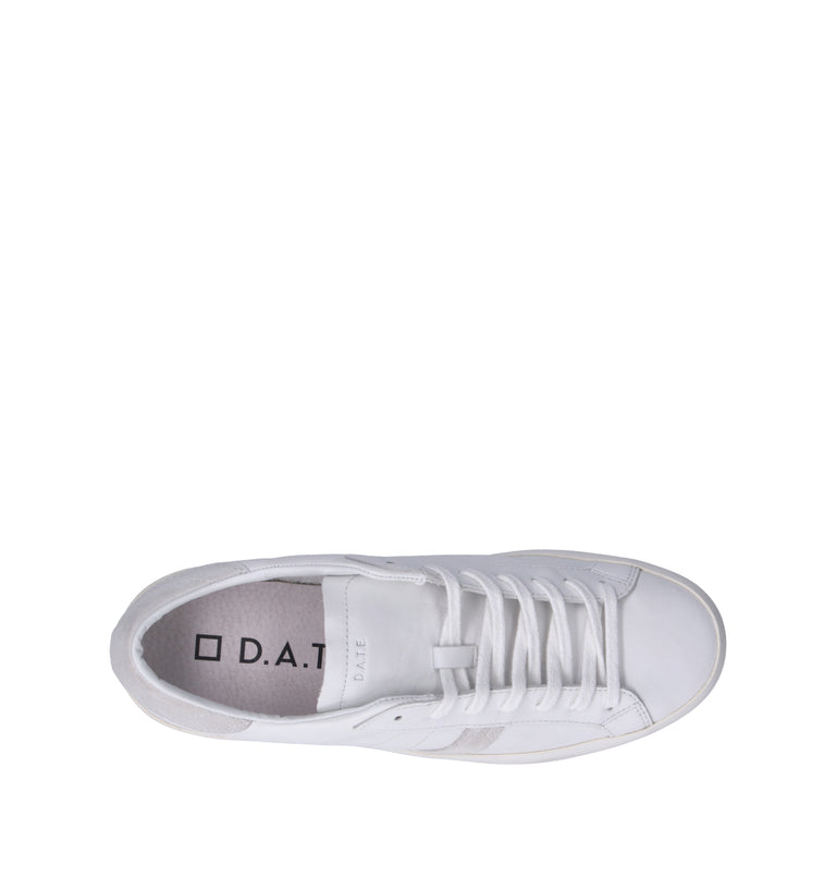 D.A.T.E. Sneaker uomo bianca in pelle
