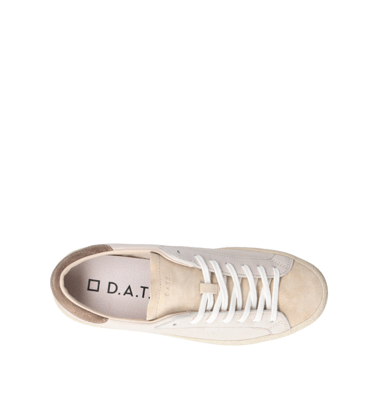 D.A.T.E. Sneaker uomo bianca in pelle