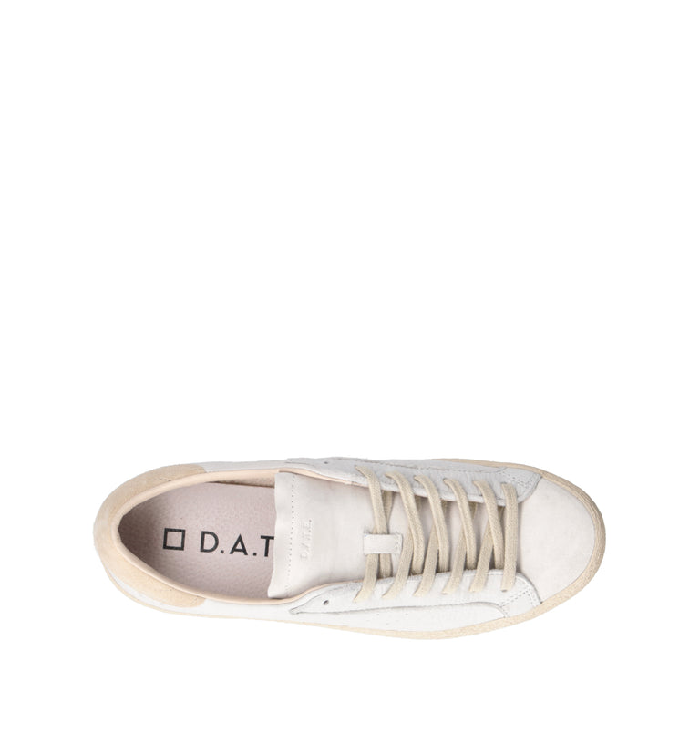 D.A.T.E. Sneaker uomo bianca in pelle