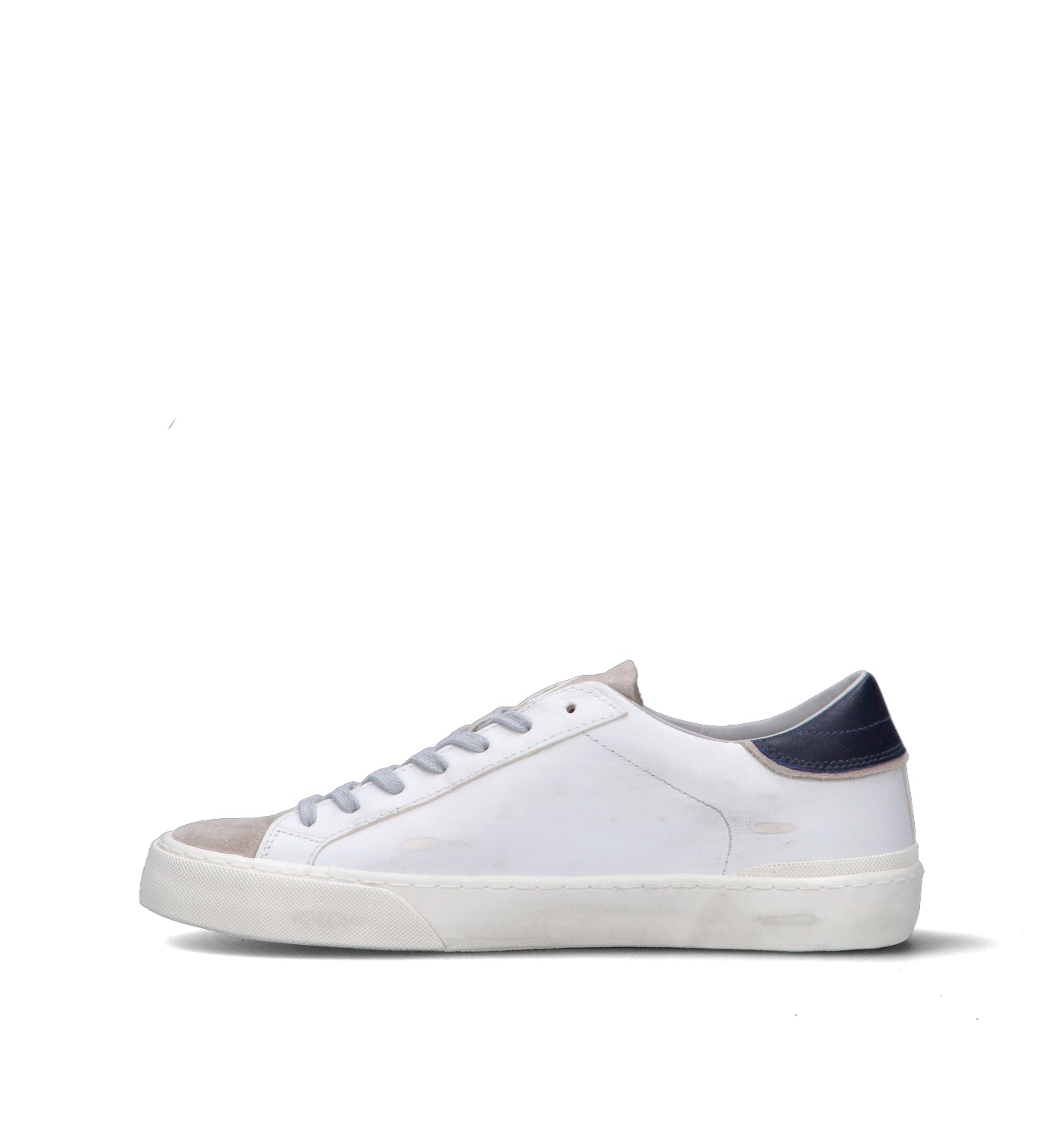 D.A.T.E. Sneaker uomo bianca/blu in pelle