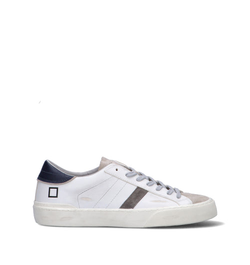 D.A.T.E. Sneaker uomo bianca/blu in pelle