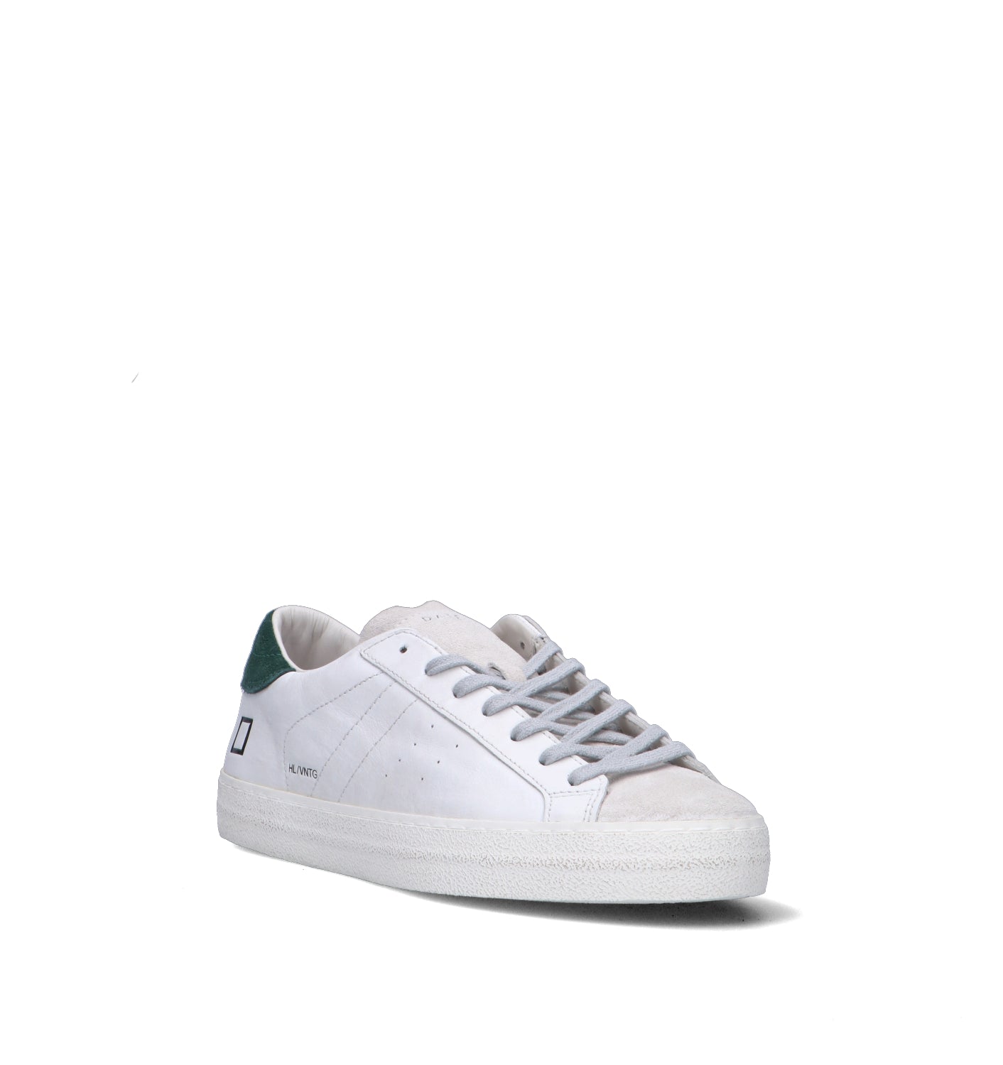 D.A.T.E. Sneaker uomo bianca/verde in pelle