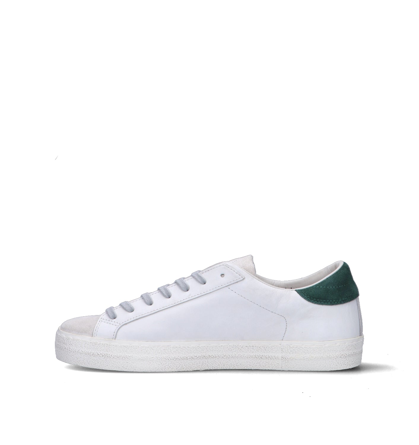 D.A.T.E. Sneaker uomo bianca/verde in pelle