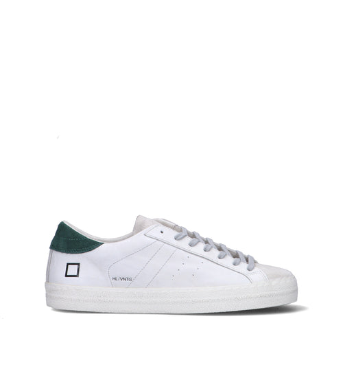 D.A.T.E. Sneaker uomo bianca/verde in pelle
