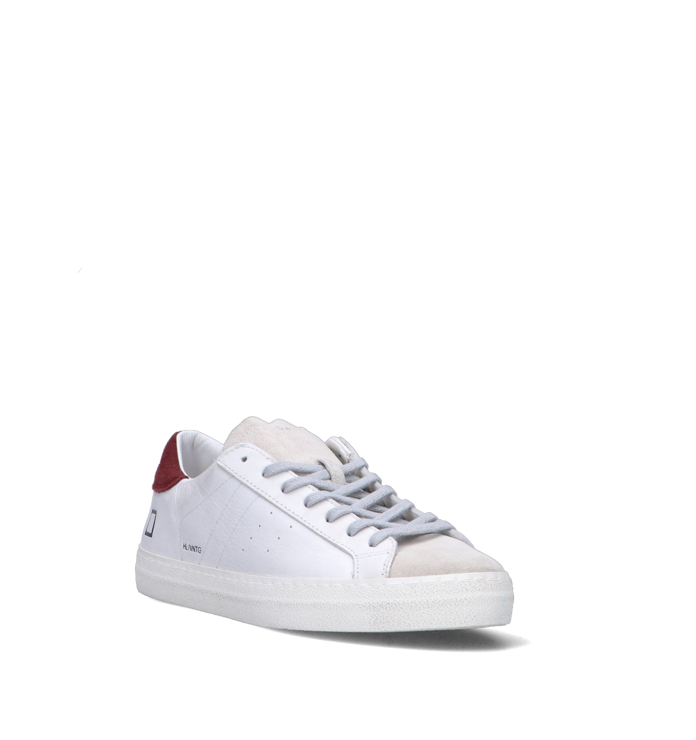 D.A.T.E. Sneaker uomo bianca/bordeaux in pelle