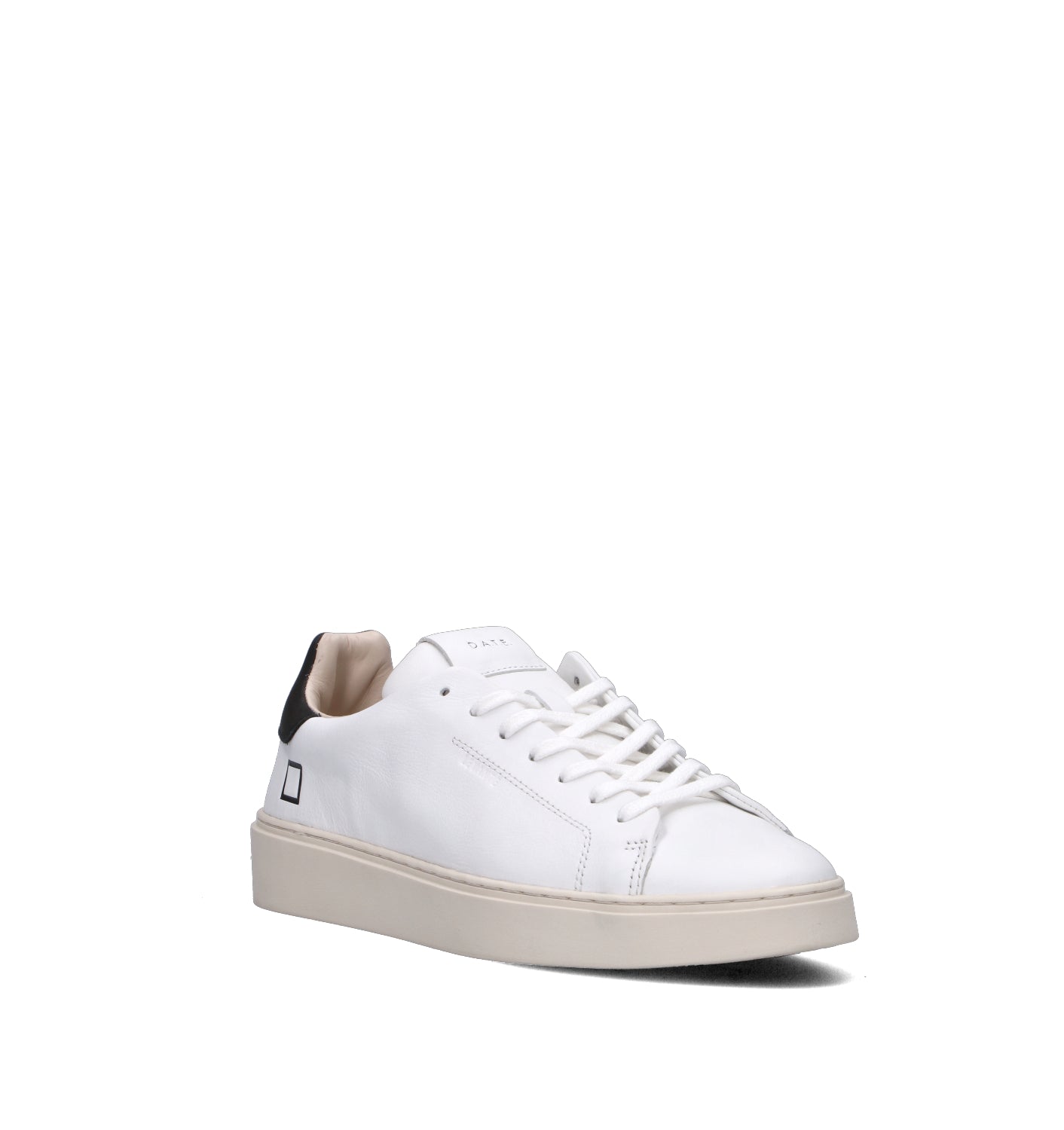 D.A.T.E. Sneaker uomo bianca/nera in pelle
