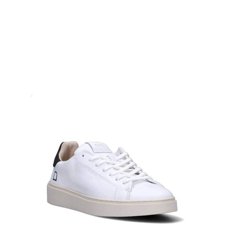 D.A.T.E. Sneaker uomo bianca/nera in pelle