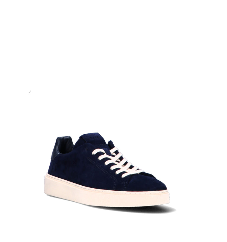 D.A.T.E. Sneaker uomo blu in suede
