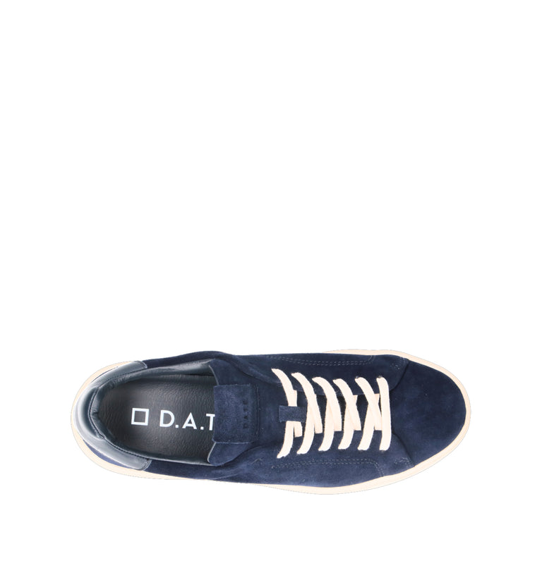 D.A.T.E. Sneaker uomo blu in suede