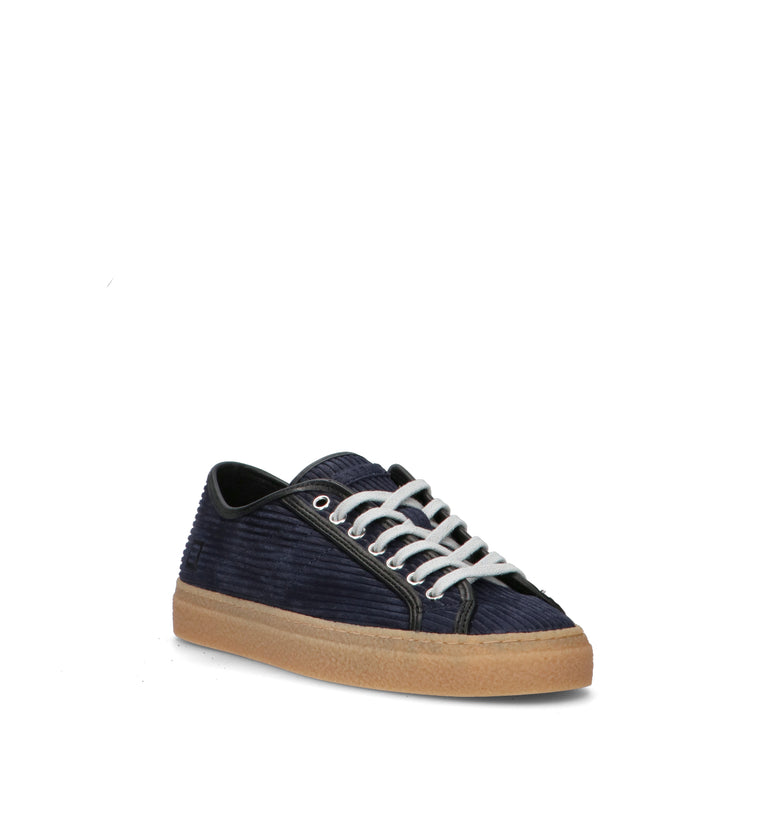 D.A.T.E. Sneaker uomo blu in suede