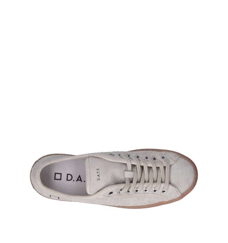 D.A.T.E. Sneaker uomo panna in suede
