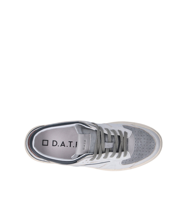 D.A.T.E. Sneaker uomo bianca in pelle