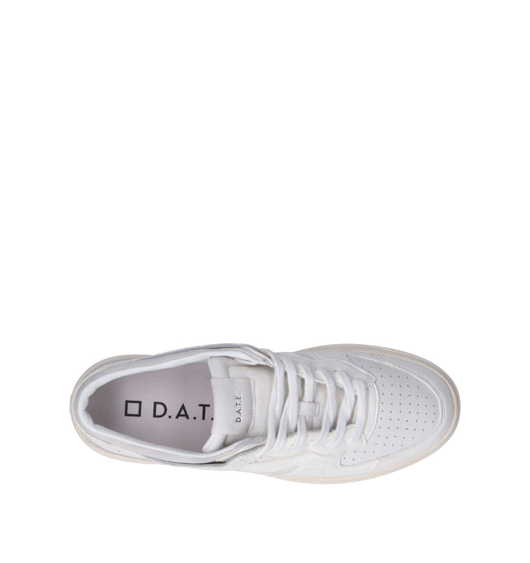 D.A.T.E. Sneaker uomo bianca in pelle