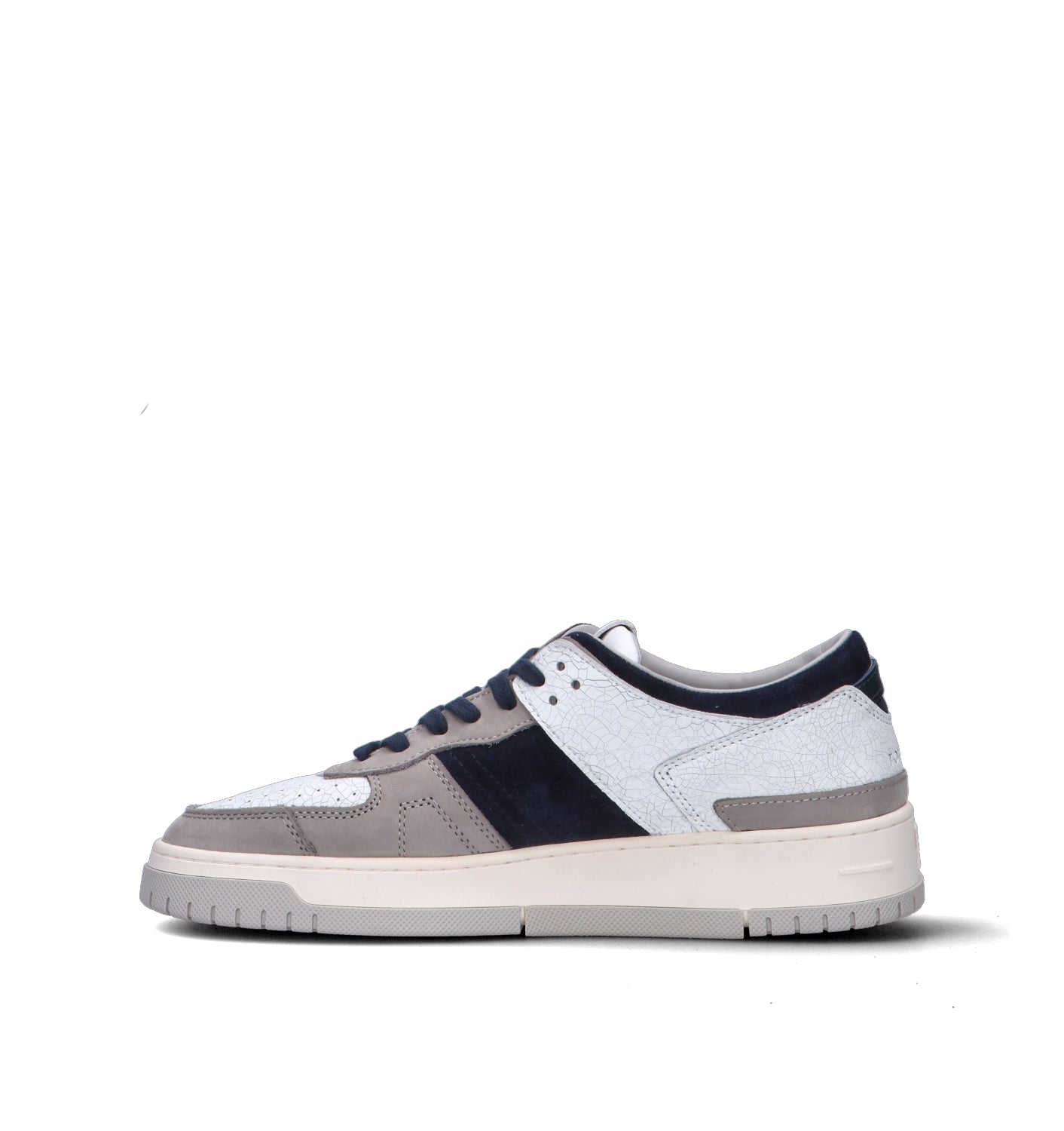 D.A.T.E. Sneaker uomo bianca/blu in pelle