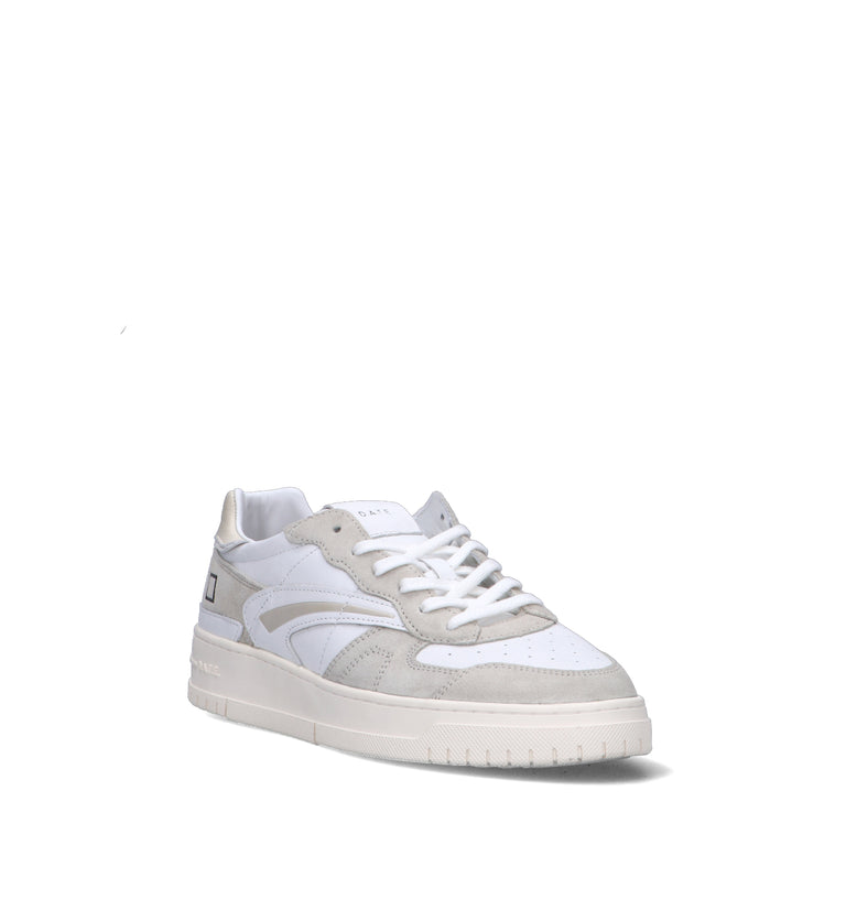 D.A.T.E. Sneaker uomo bianca in pelle