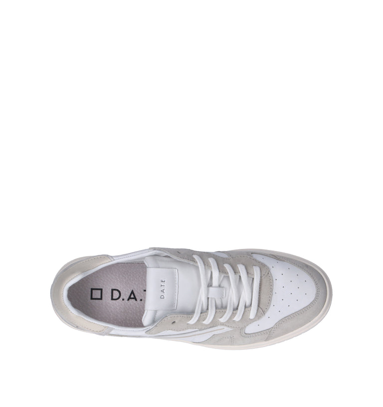 D.A.T.E. Sneaker uomo bianca in pelle
