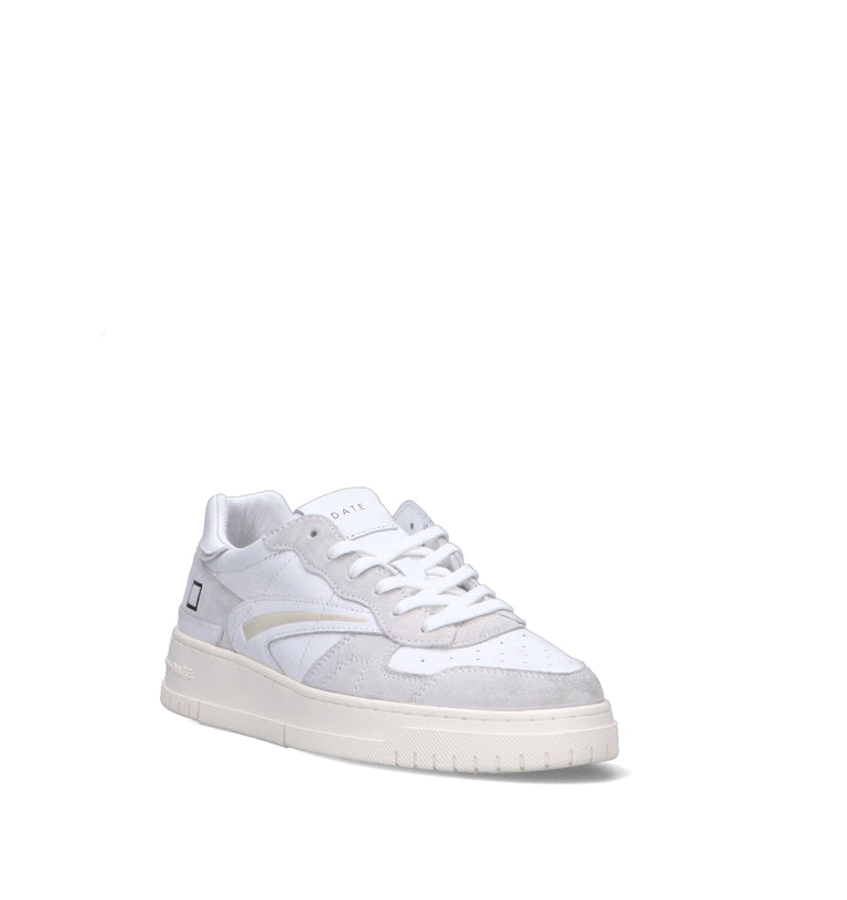 D.A.T.E. Sneaker uomo bianca in pelle