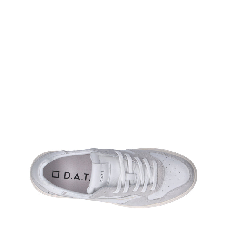 D.A.T.E. Sneaker uomo bianca in pelle