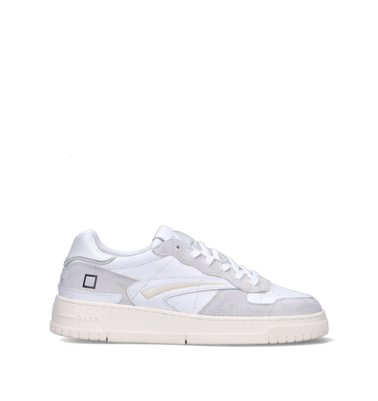 D.A.T.E. Sneaker uomo bianca in pelle