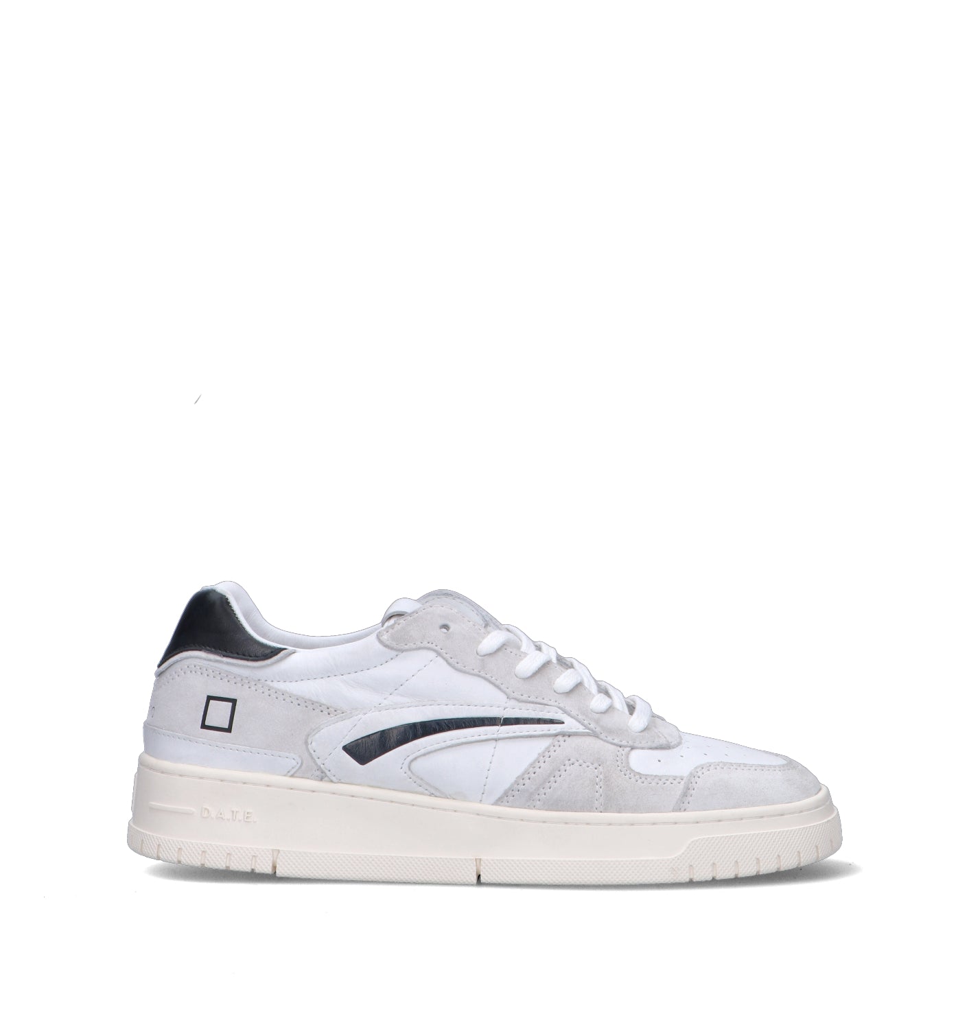 D.A.T.E. Sneaker uomo bianca/nera in pelle