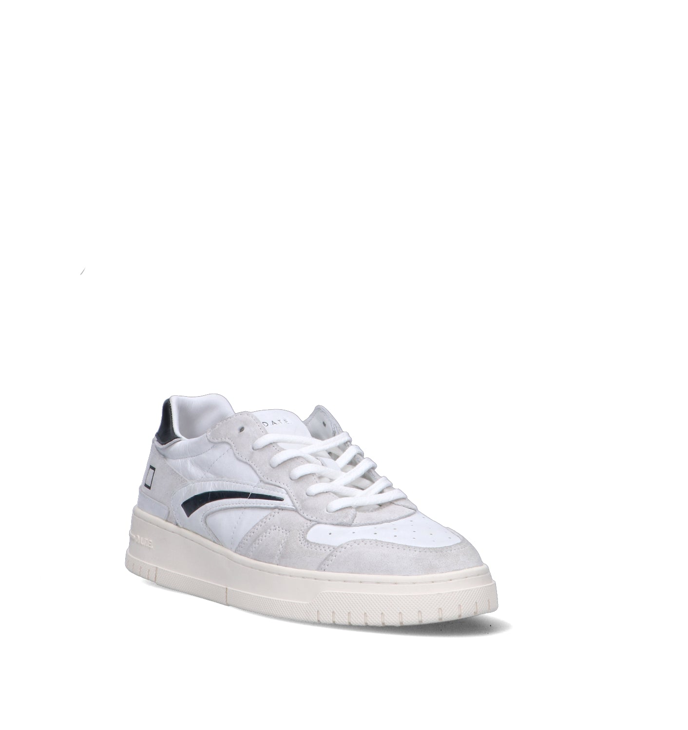 D.A.T.E. Sneaker uomo bianca/nera in pelle