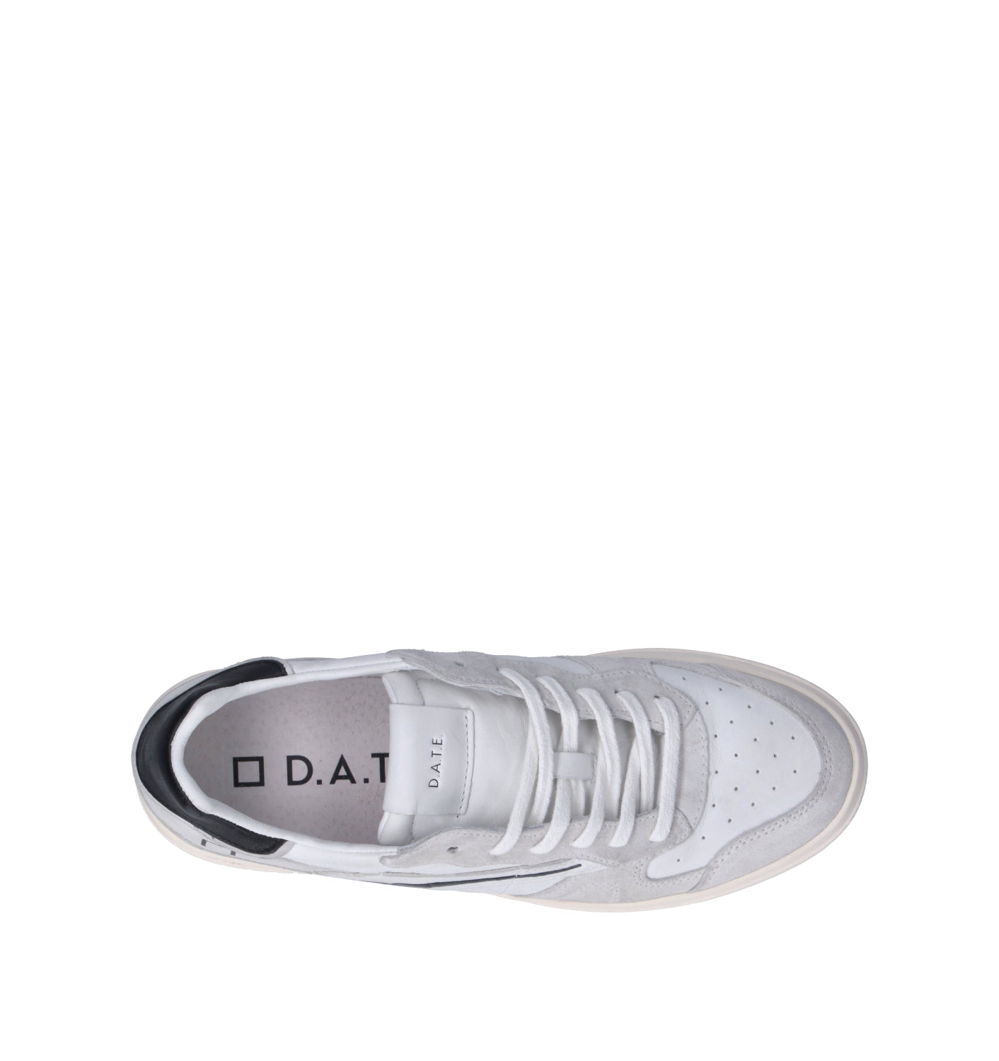 D.A.T.E. Sneaker uomo bianca/nera in pelle