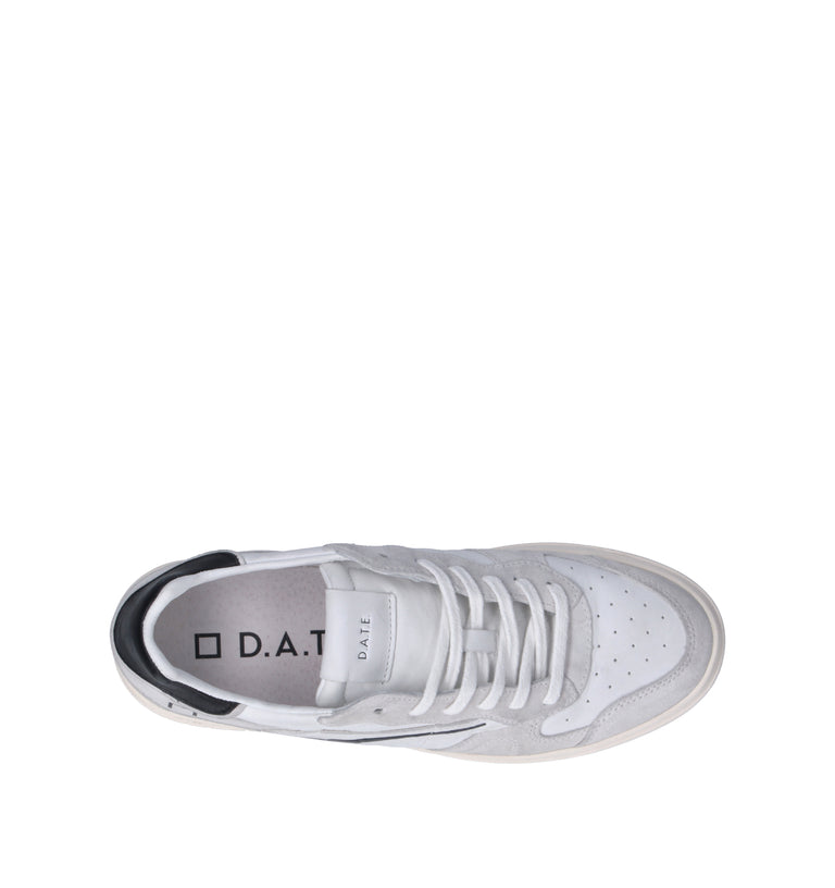 D.A.T.E. Sneaker uomo bianca/nera in pelle