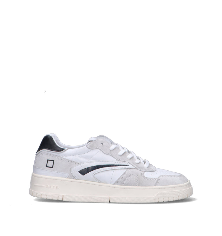 D.A.T.E. Sneaker uomo bianca/nera in pelle