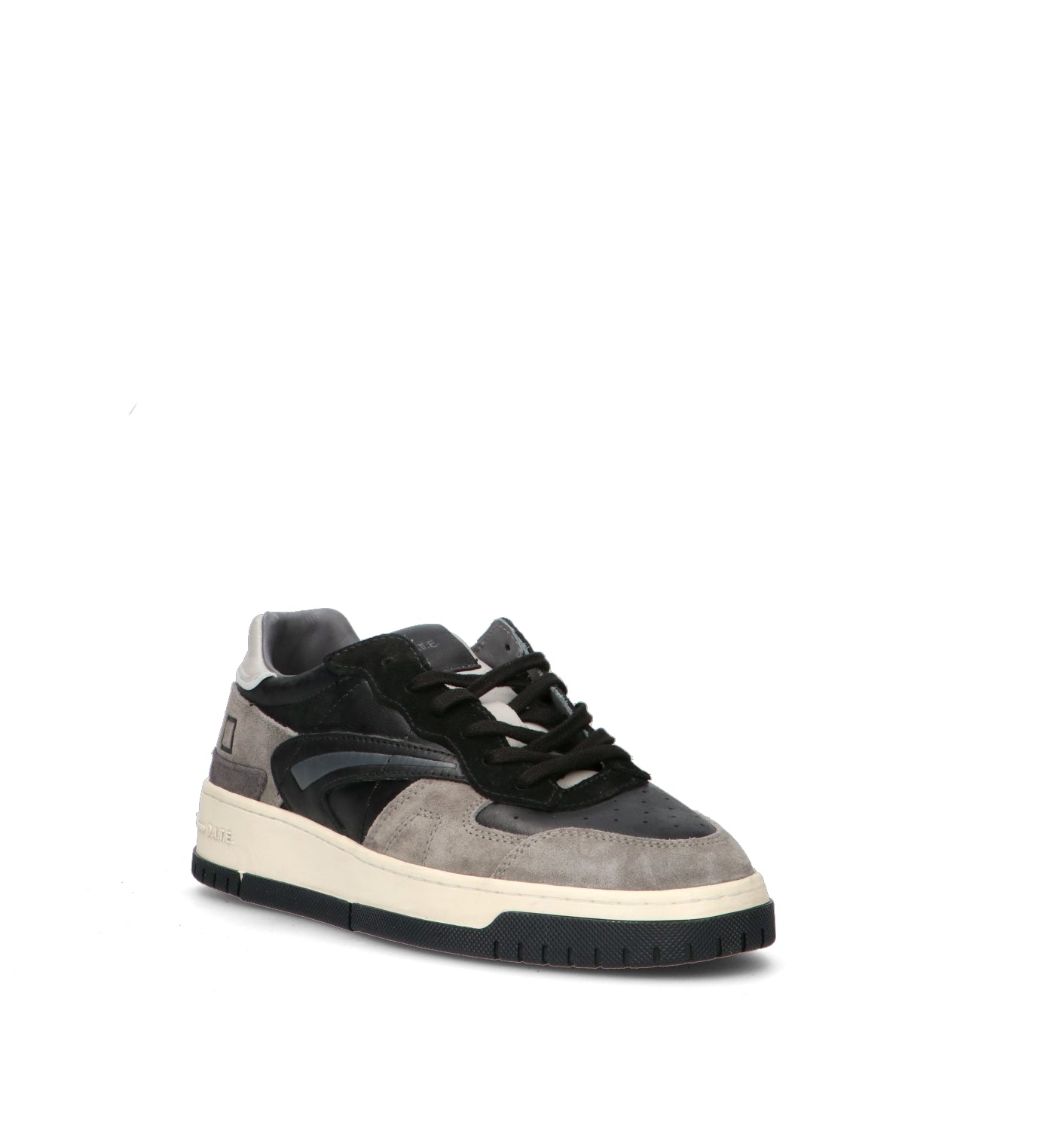 D.A.T.E. Sneaker uomo nera/grigia in pelle