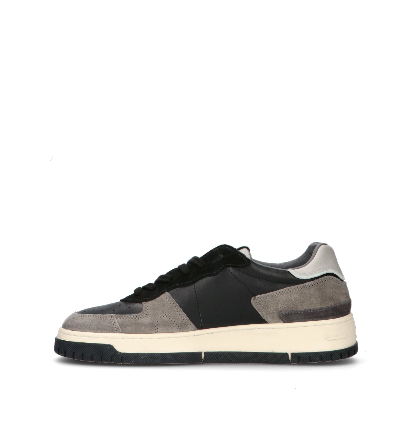 D.A.T.E. Sneaker uomo nera/grigia in pelle