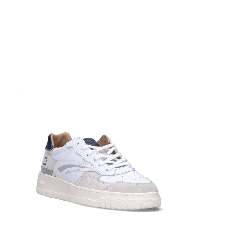 D.A.T.E. Sneaker uomo bianca in pelle