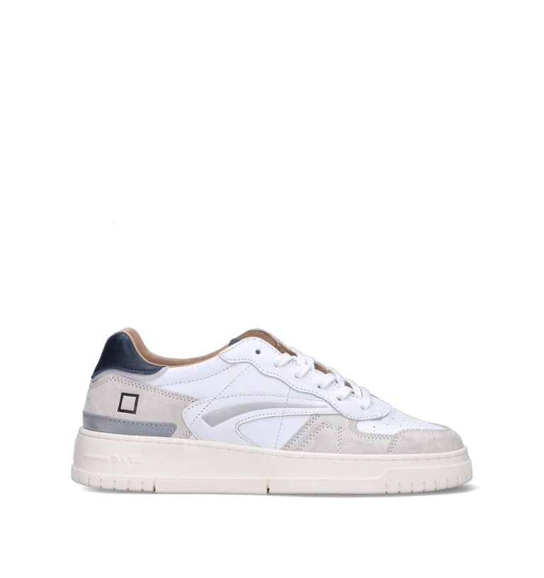 D.A.T.E. Sneaker uomo bianca in pelle