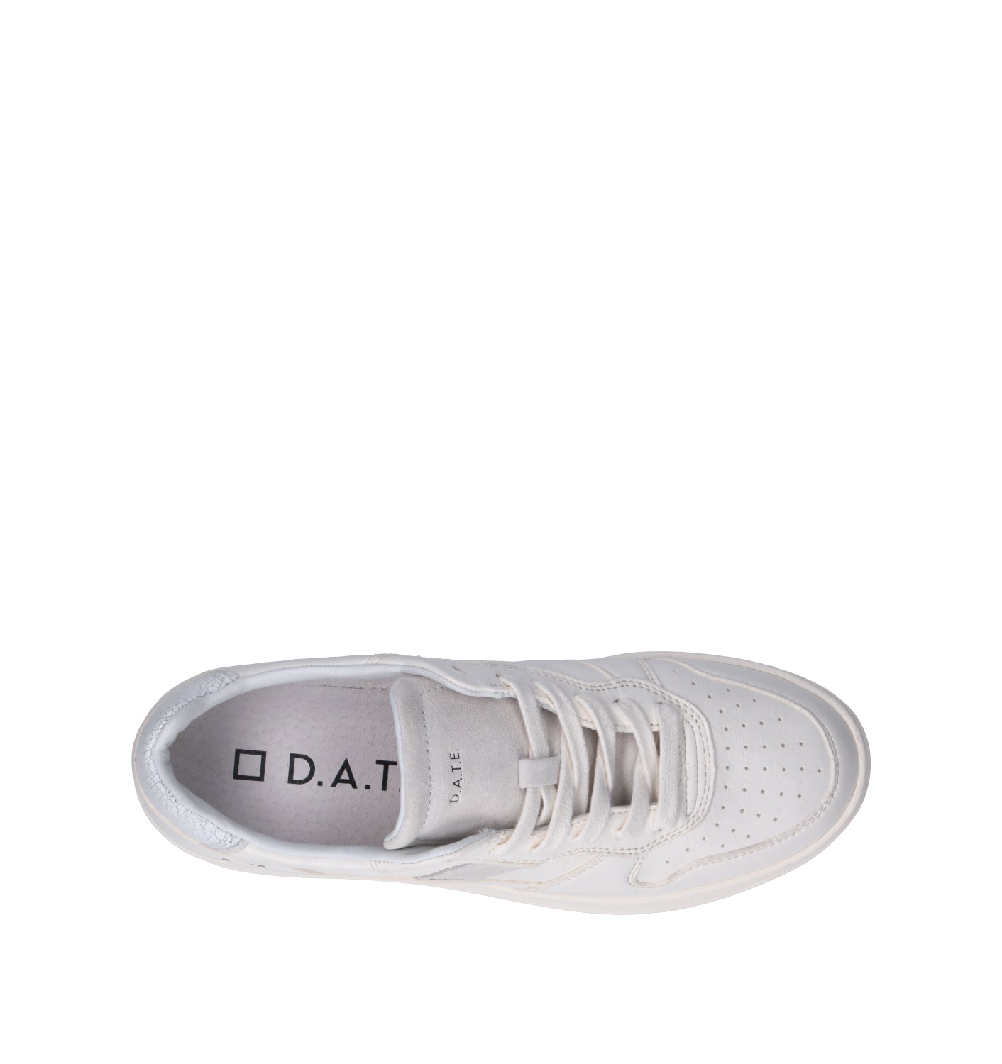 D.A.T.E. Sneaker uomo bianca in pelle