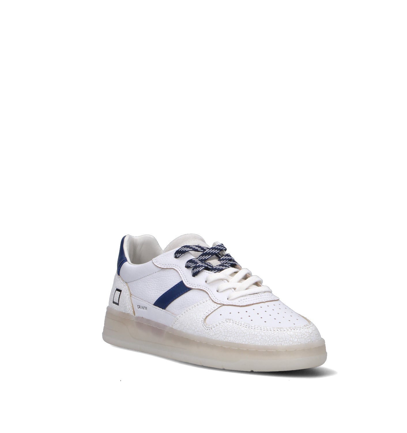 D.A.T.E. Sneaker uomo bianca/blu in pelle