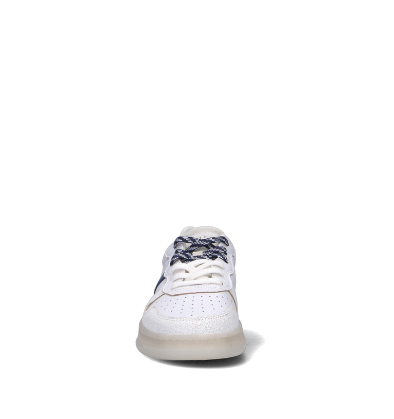 D.A.T.E. Sneaker uomo bianca/blu in pelle