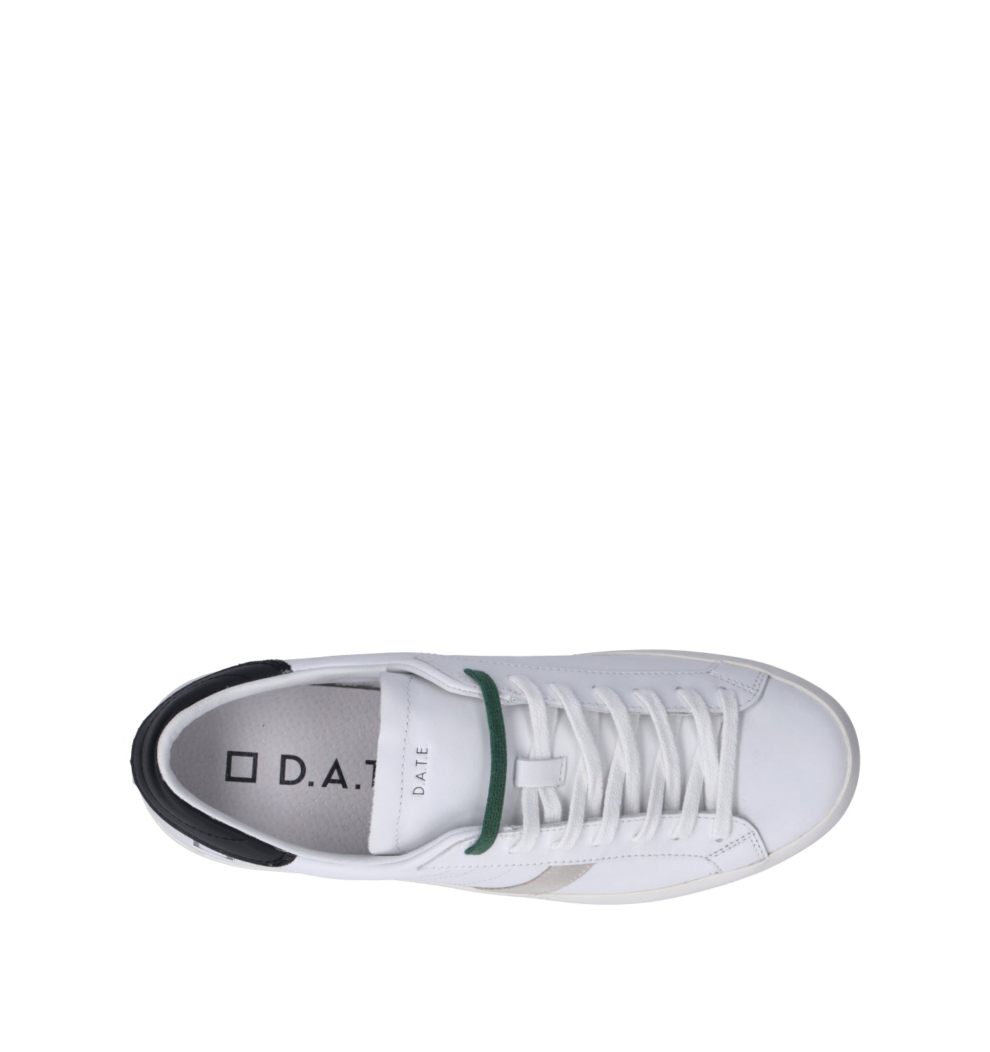 D.A.T.E. Sneaker uomo bianca/nera in pelle