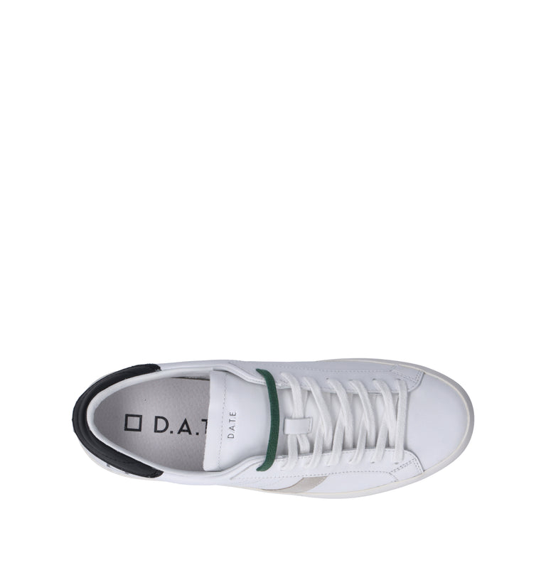 D.A.T.E. Sneaker uomo bianca/nera in pelle