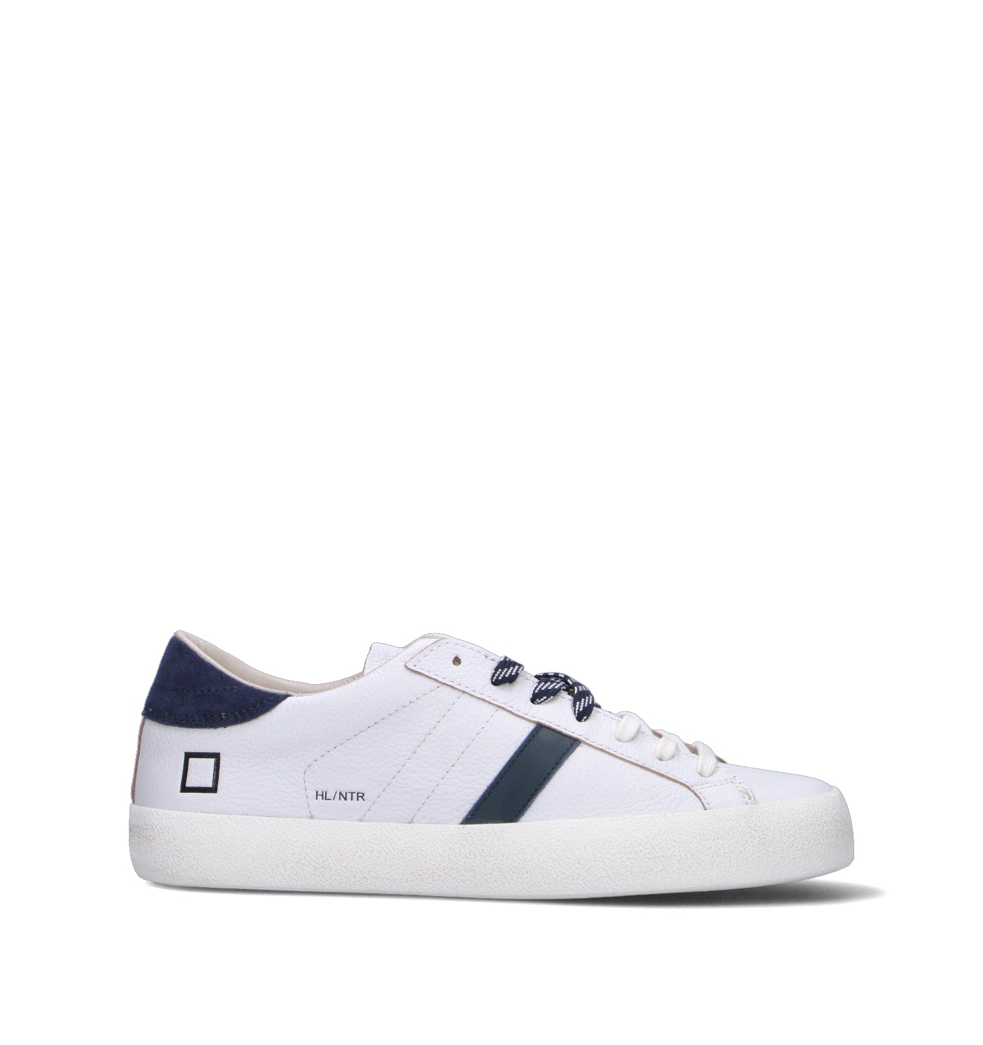 D.A.T.E. Sneaker uomo bianca/blu in pelle