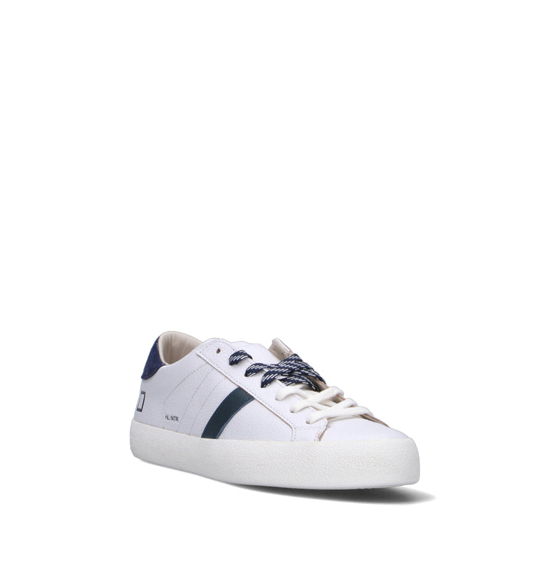 D.A.T.E. Sneaker uomo bianca/blu in pelle