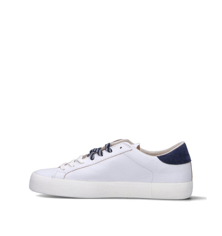 D.A.T.E. Sneaker uomo bianca/blu in pelle